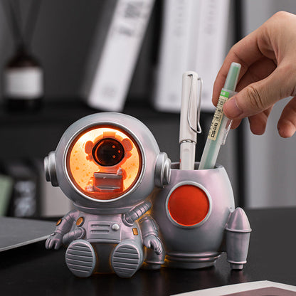 LED Astronaut Pen Holder