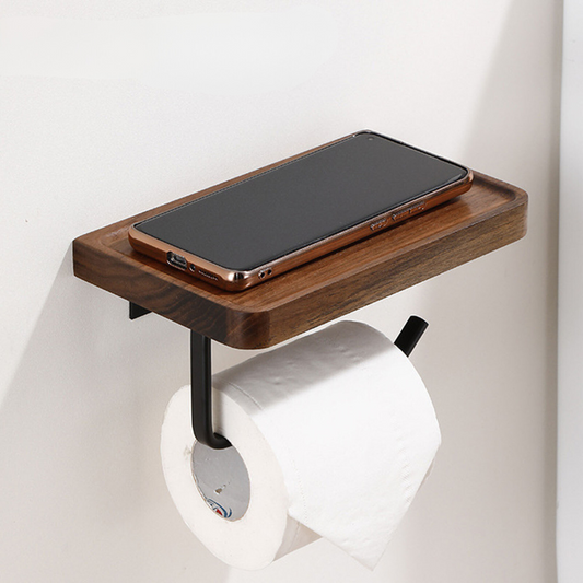 Toilet paper holder | Made from natural walnut wood