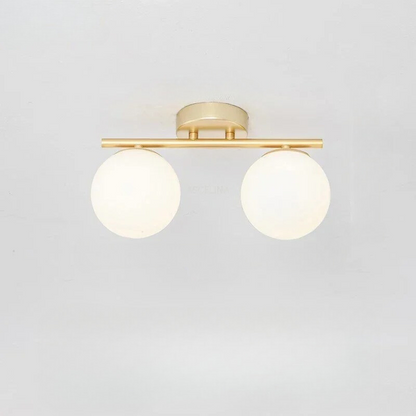 Nordic LED Glass Ceiling Light – Elegant White Sphere for Every Space