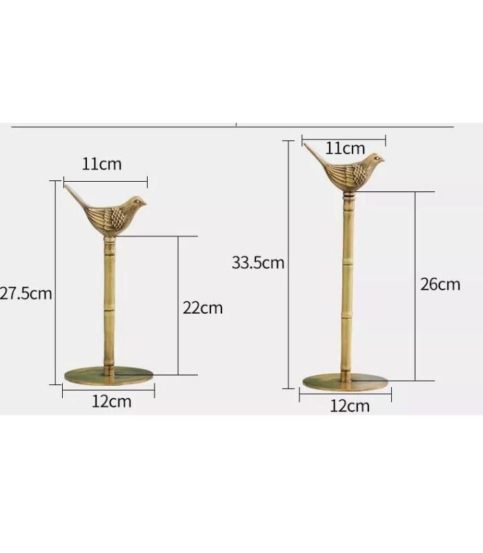 Elegant Solid Brass Paper Towel Holder – Charming Bird Design