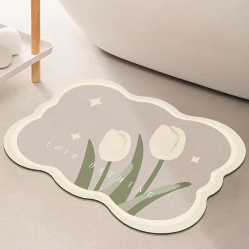 Super Absorbent Flower Non-Slip Mat for Bathroom