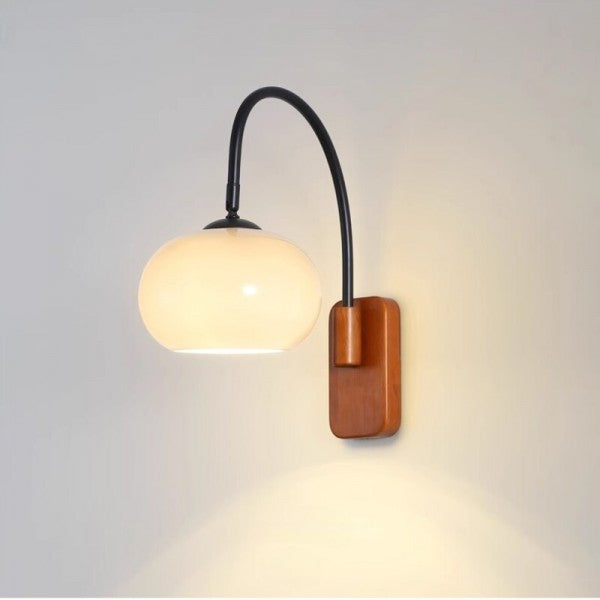 Bauhaus Persimmon Rotatable Glass Wall Light