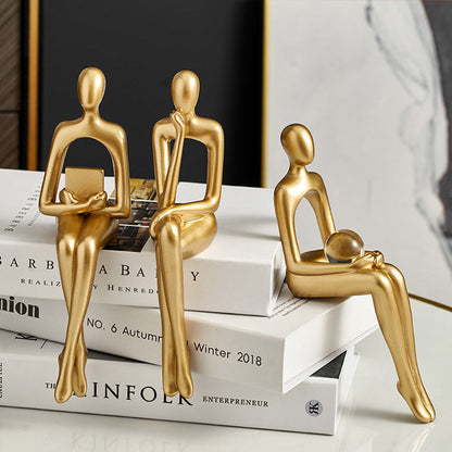 Abstract Bookshelf Decor Figurines