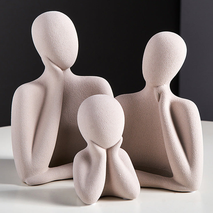 Ceramic Abstract Family of Three