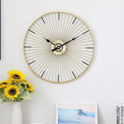 Addison Decorative Gold Metal Wall Clock Large