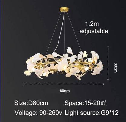 Ceramic Petal Chandelier