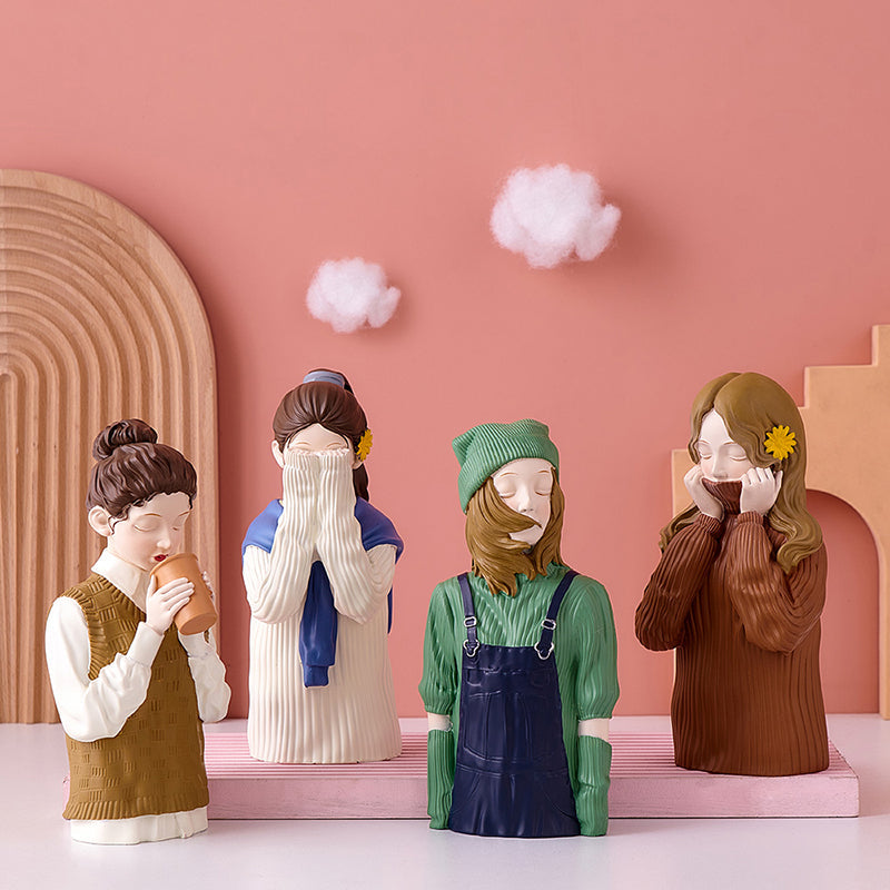 Modern Sweater Girl Figurines