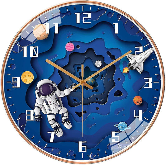 StarGlow - Space Adventure Kids Wall Clock