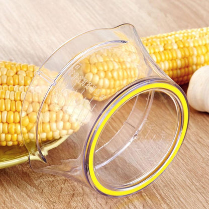 Cob Corn Stripper With Built-In Measuring Cup And Grater