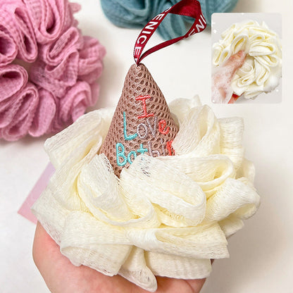 Bath Ball Cute Ice Cream Scrub Towel