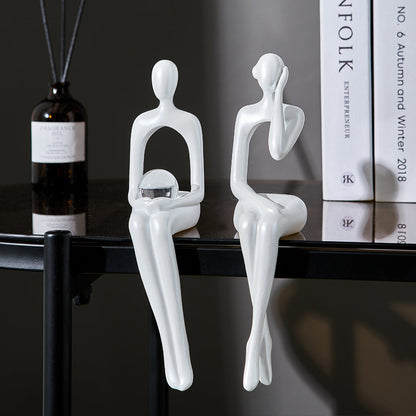 Abstract Bookshelf Decor Figurines