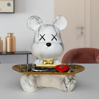 Graffiti Teddy Bear Resin Tray – Artistic Decor & Unique Gift for Art Lovers