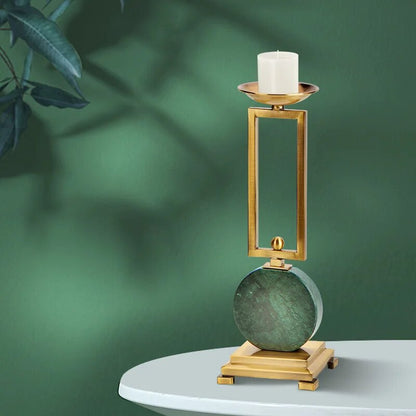 Modern Emerald Marble Candle Holder