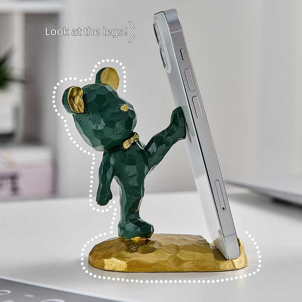 Geometric Bear Phone Holder