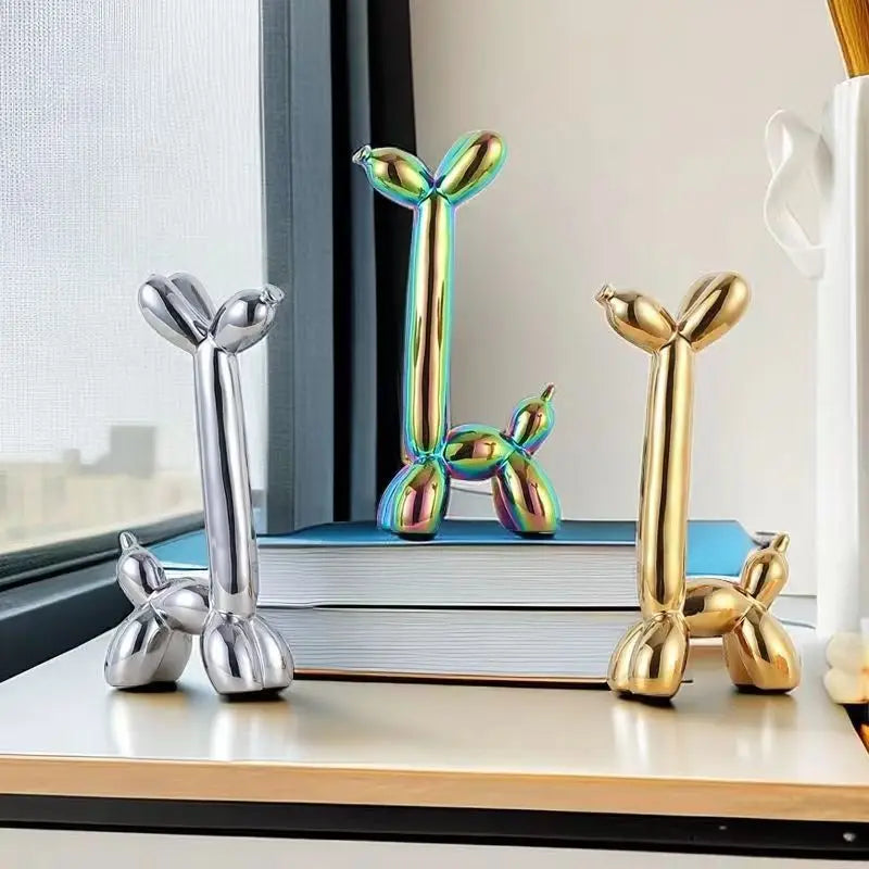 Metallic Ceramic Balloon Dog