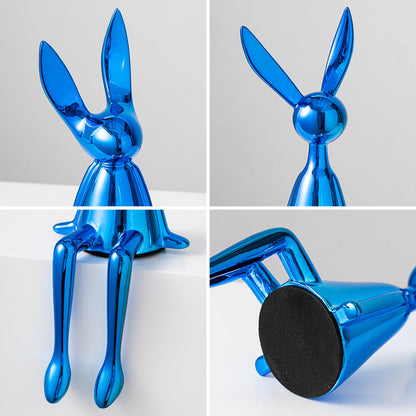 Abstract Bookshelf Rabbit Decor