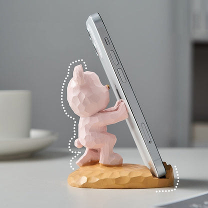 Geometric Bear Phone Holder