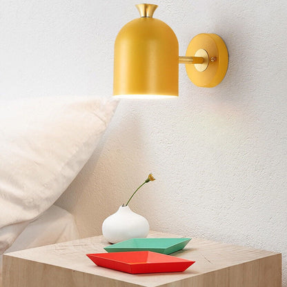 Modern Macaron Metal Cylinder Wall Lamp with 1 Light