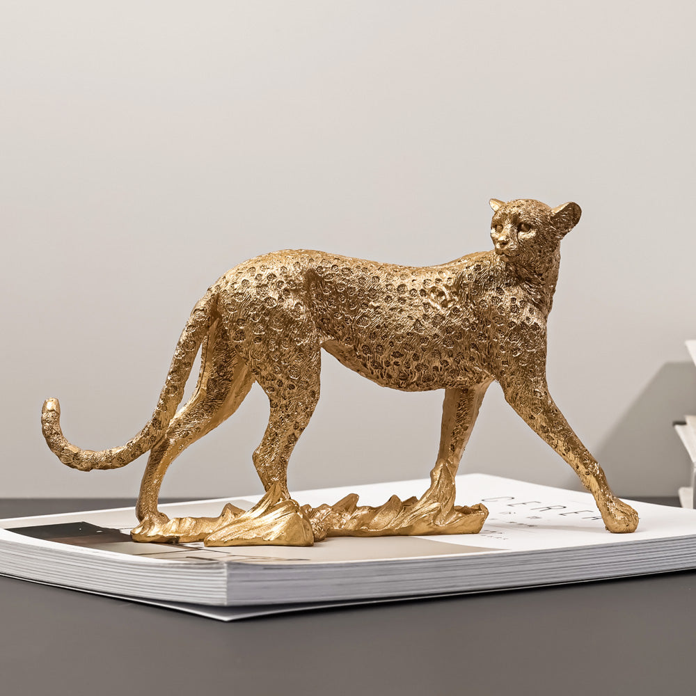 Golden Leopard Figurines