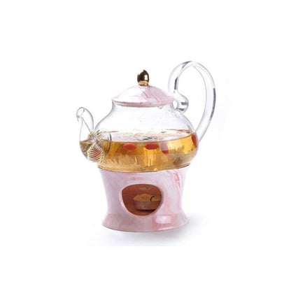 Pure Elegance Porcelain & Glass Teapot Set