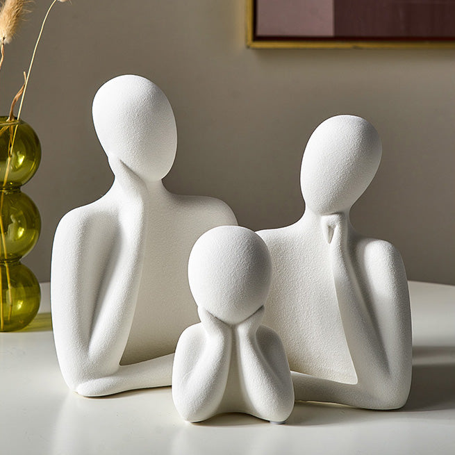 Ceramic Abstract Family of Three