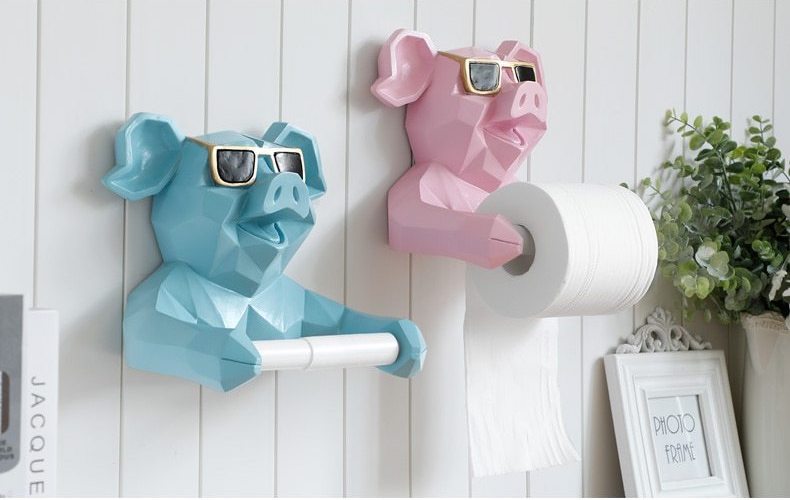 Geometric Animal Toilet Paper Holder