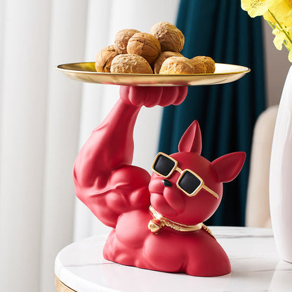 Muscular French Bulldog Candy Tray