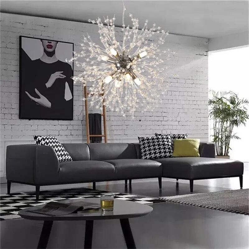 Modern Dandelion Crystal Pendant Light