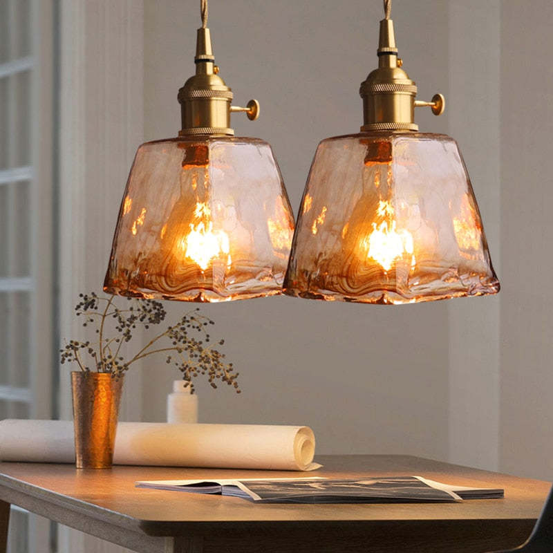 Vintagea - LED Retro Pendant Lamp in Gold Metal