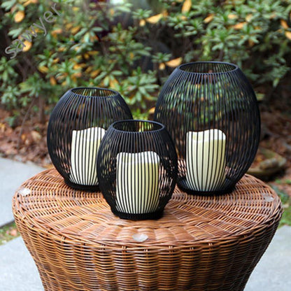 Miravique Metal Basket Candle Holders