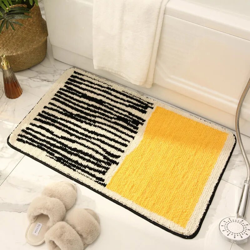 Nordic Style Abstract Hand-Crafted Bath Mat