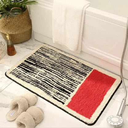 Nordic Style Abstract Hand-Crafted Bath Mat