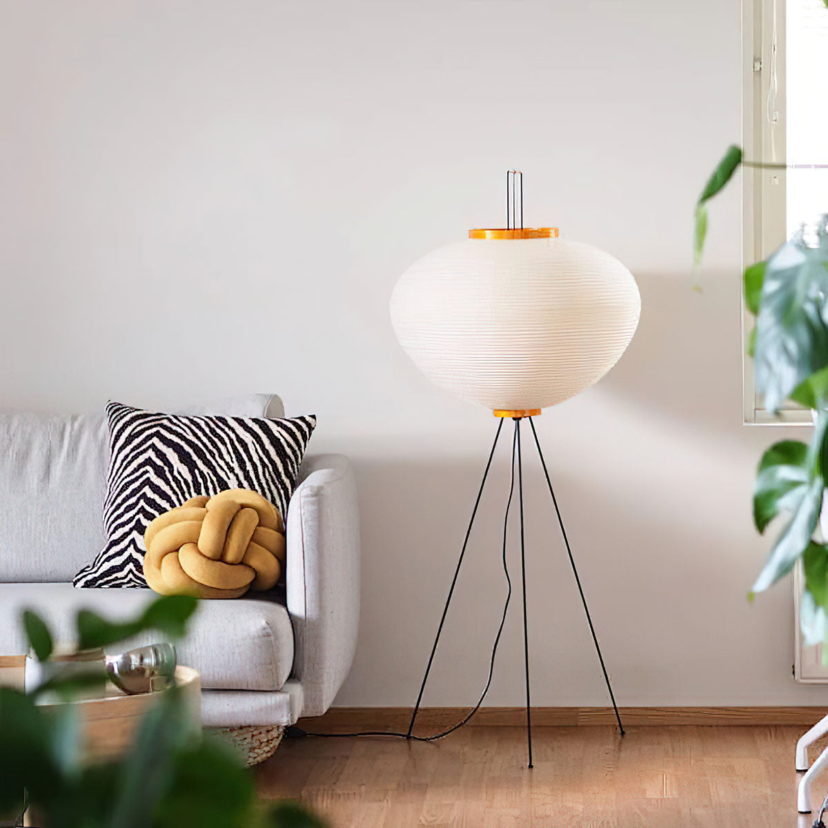 Rice paper floor lamp