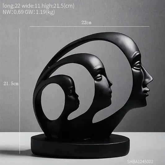 Abstract Human Face Statue