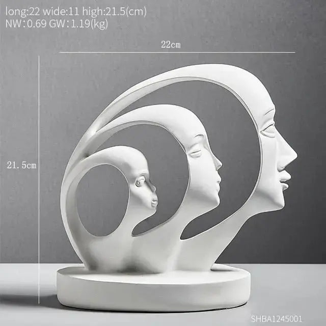 Abstract Human Face Statue