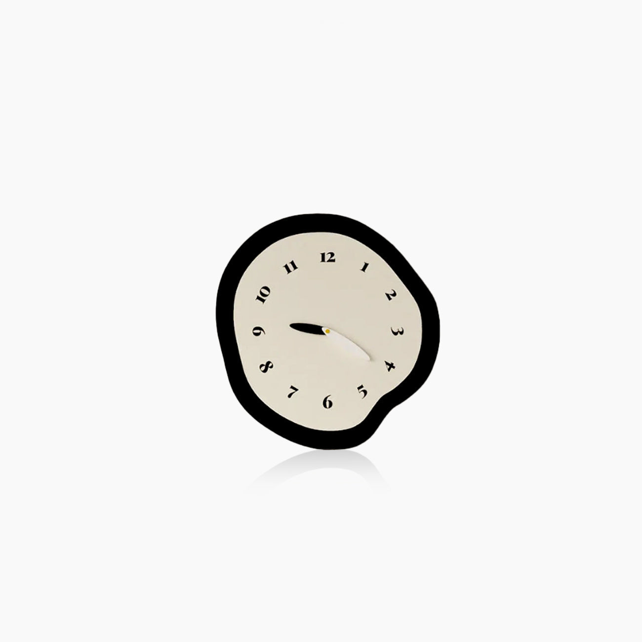 Abstract Distorted Silent Wall Clock - Modern Minimalist Pendulum Design