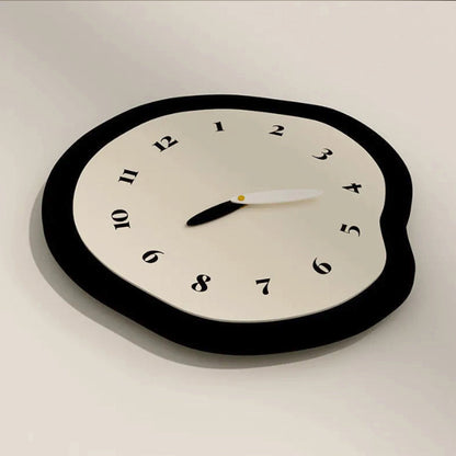 Abstract Distorted Silent Wall Clock - Modern Minimalist Pendulum Design