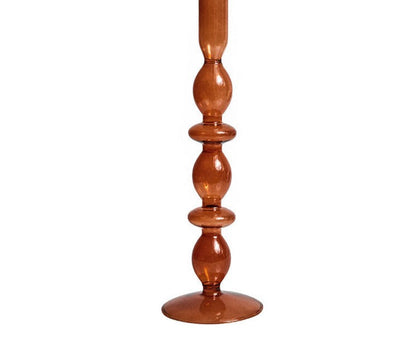 Aesthetic Brown Wavy Candle Holders