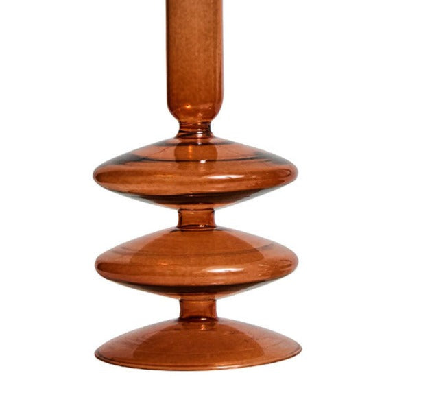 Aesthetic Brown Wavy Candle Holders