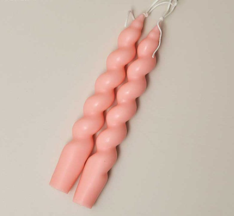 Aesthetic Scented Pastel Spiral Taper Candles Set 2