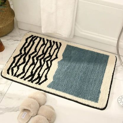 Nordic Style Abstract Hand-Crafted Bath Mat