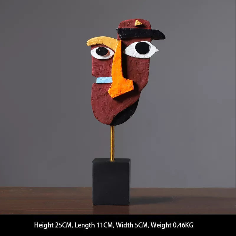 Abstract Face Art Sculpture