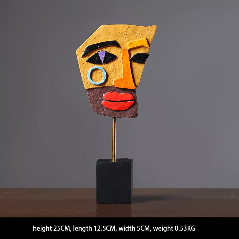 Abstract Face Art Sculpture