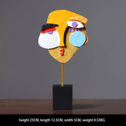 Abstract Face Art Sculpture