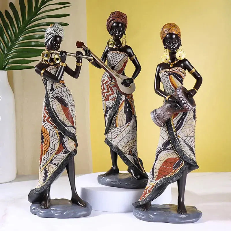 Afro Musicians Sculpture