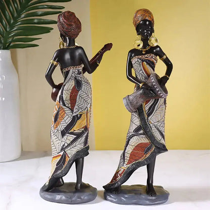 Afro Musicians Sculpture