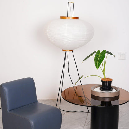 Rice paper floor lamp