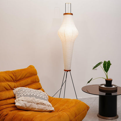 Rice paper floor lamp