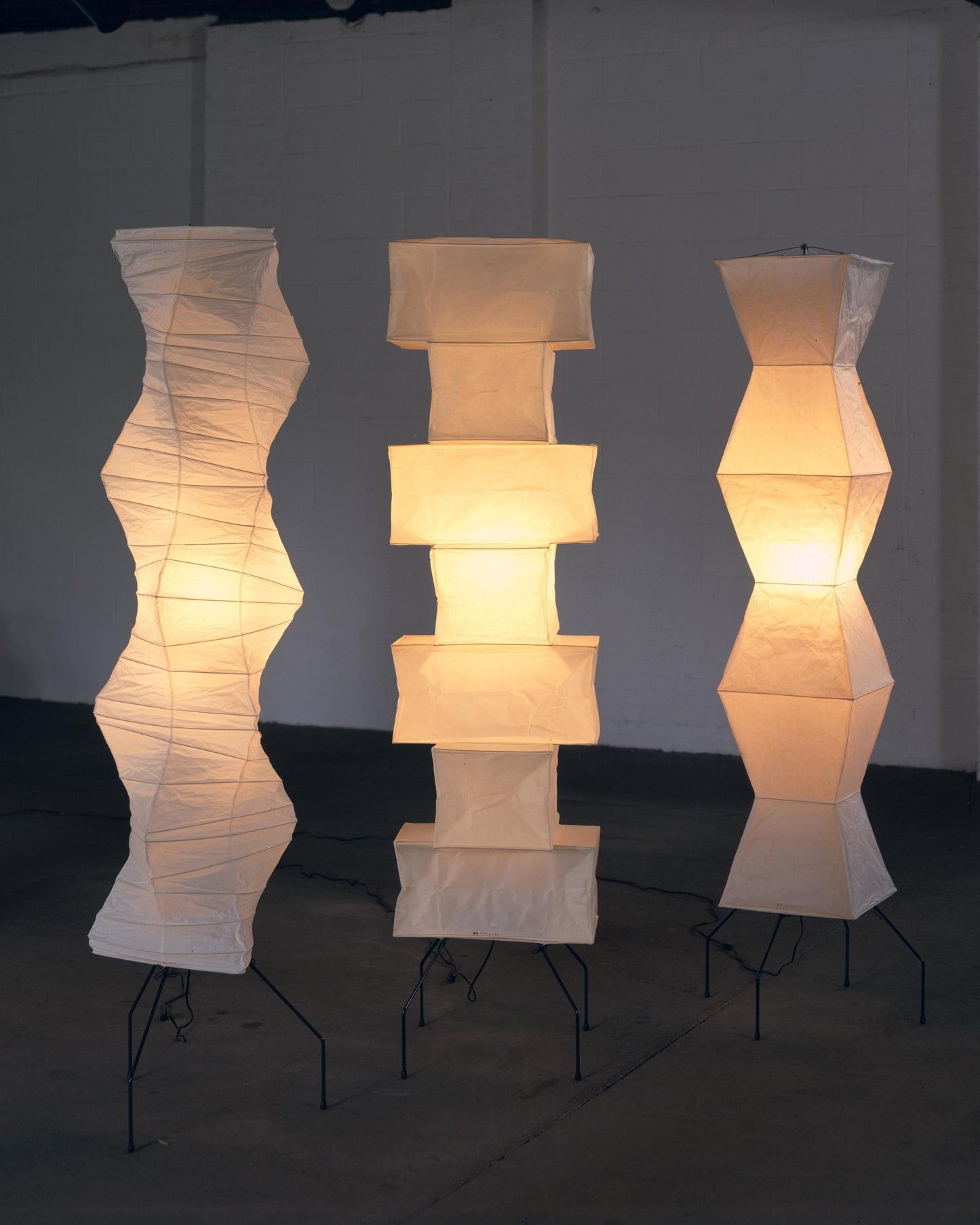 Rice paper floor lamp