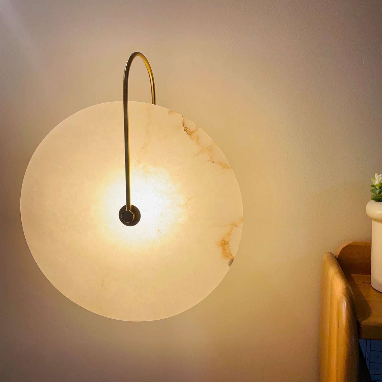 Alabaster LED Wall Light